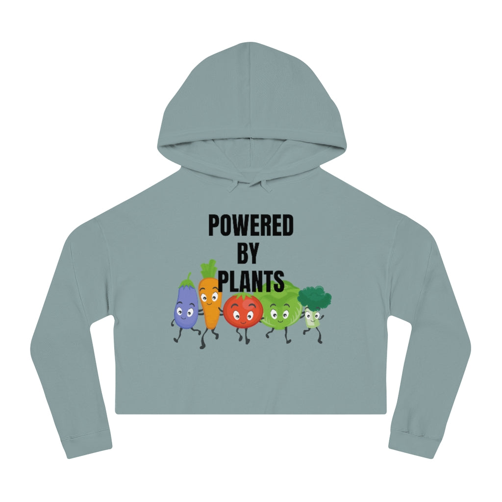 Powered By Plants - Women’s Cropped Hooded Sweatshirt