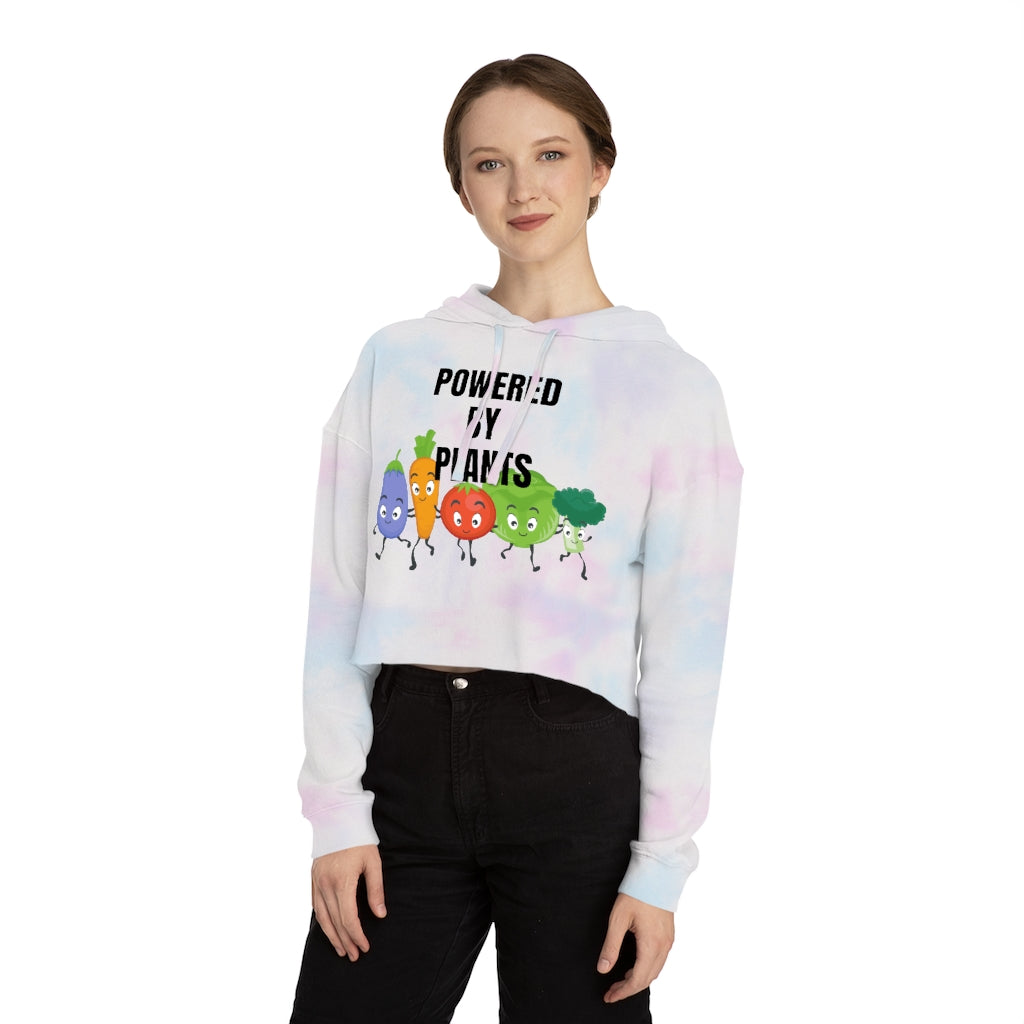 Powered By Plants - Women’s Cropped Hooded Sweatshirt