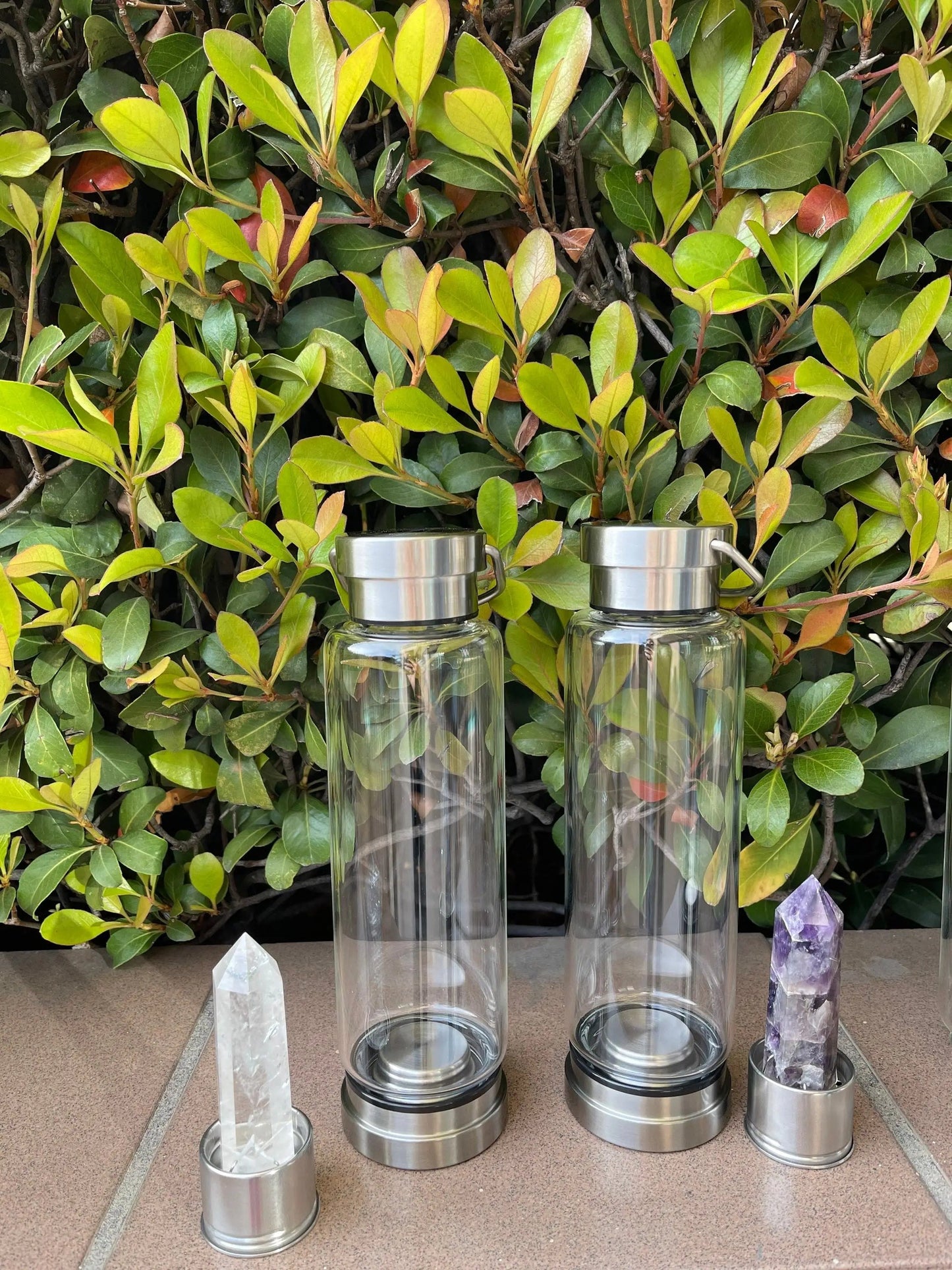 Clear Quartz - Crystal Water Bottle