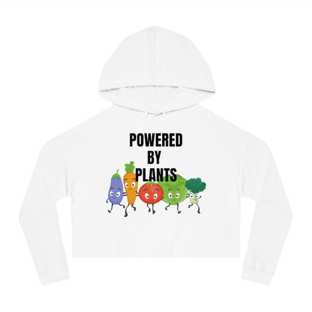 Powered By Plants - Women’s Cropped Hooded Sweatshirt