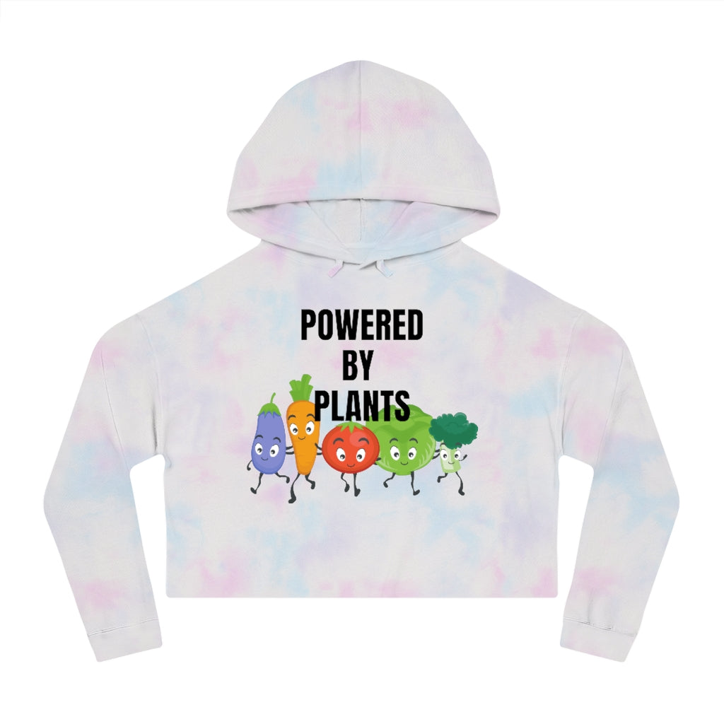 Powered By Plants - Women’s Cropped Hooded Sweatshirt