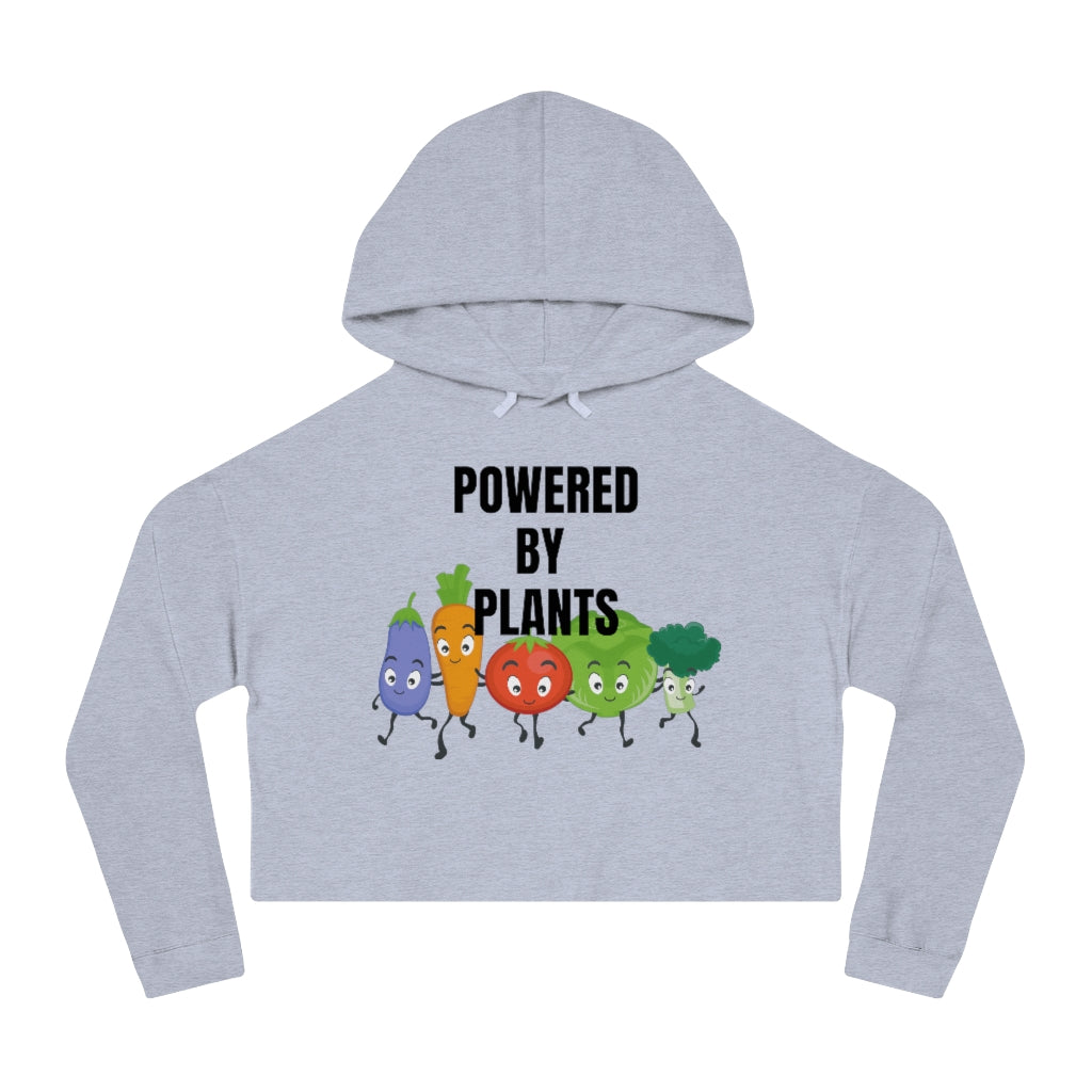 Powered By Plants - Women’s Cropped Hooded Sweatshirt