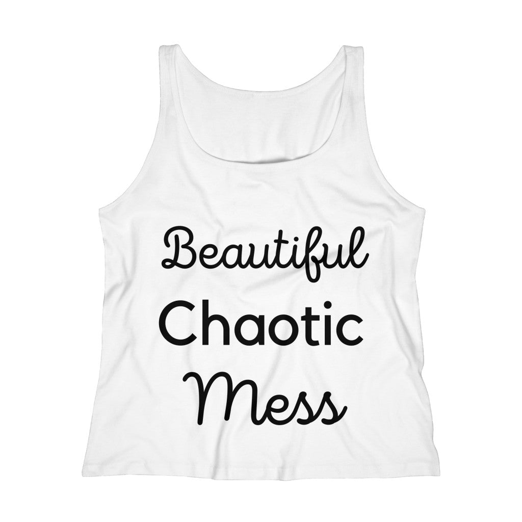 Beautiful Chaotic Mess - Women's Relaxed Jersey Tank Top